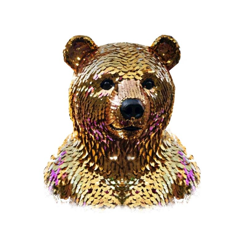 Bear,Golden Bear,Bear with Sequins,Shiny