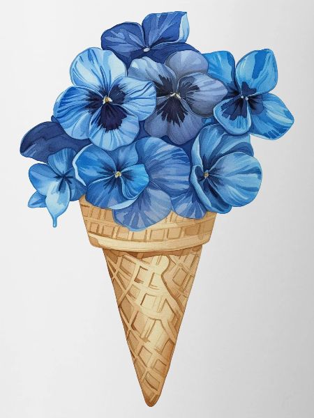 Crème glacée florale