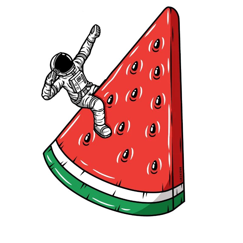 Astronaute pastèque espace - Humoristique