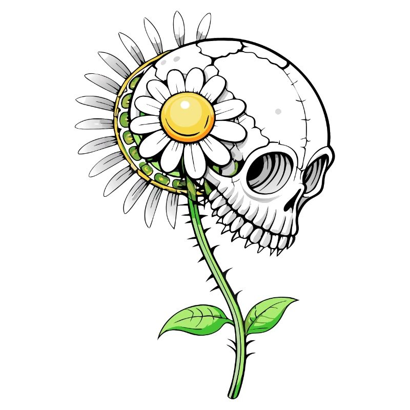 Daisy Skull // Totenkopf Gänseblümchen FS0150