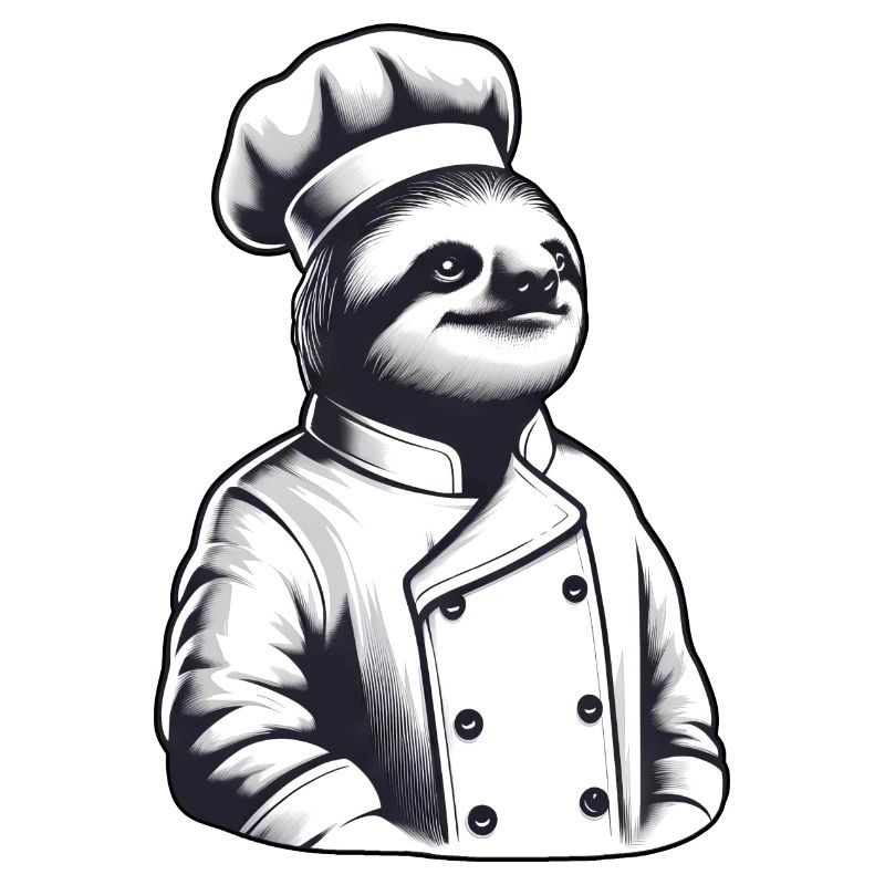 Proud Sloth Chef: Master of the Kitchen