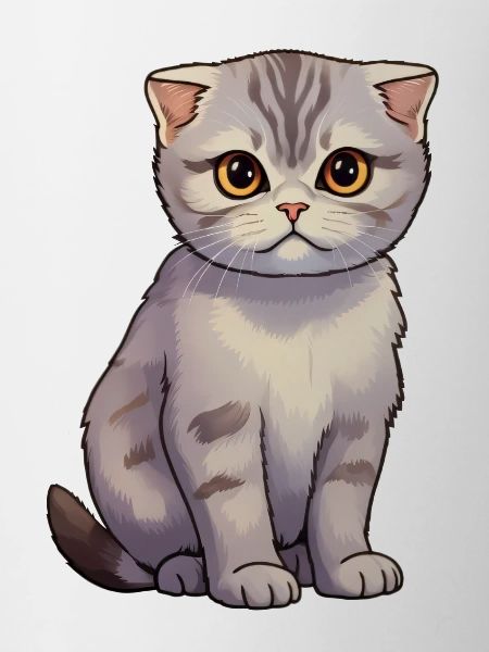 Chat Pliant Écossais Mignon