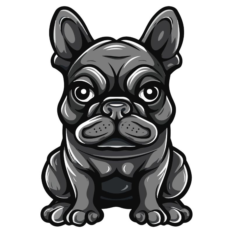 Chien bouledogue bande dessinée