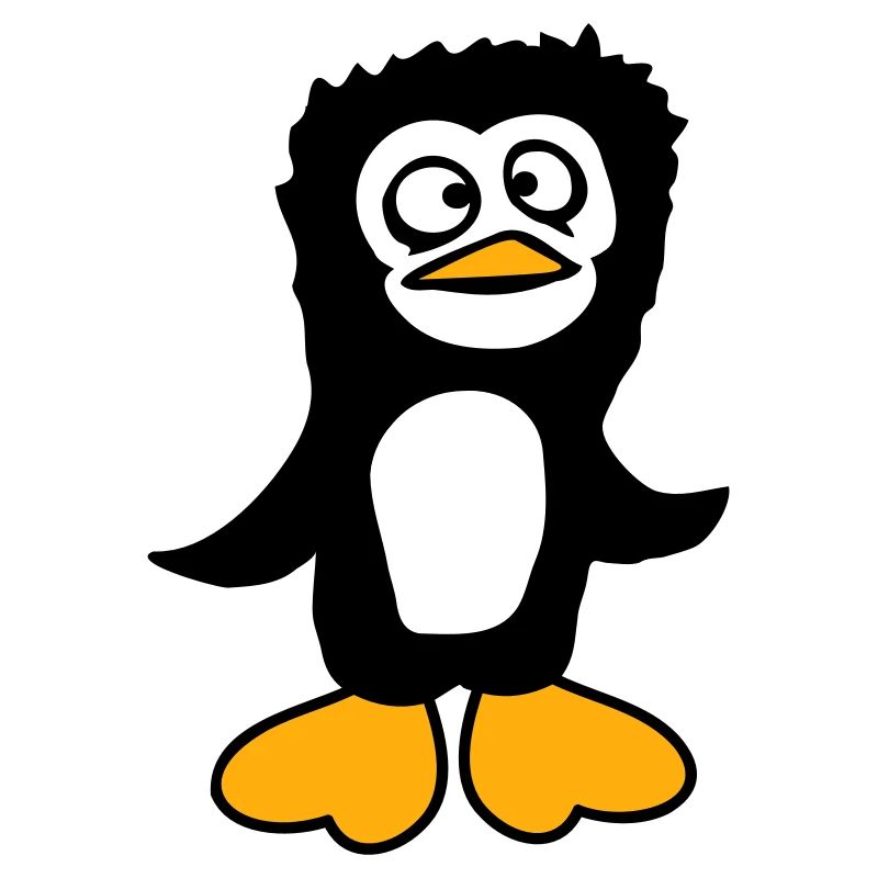 Le pingouin a l’air confus, stupide, drôle, grimace