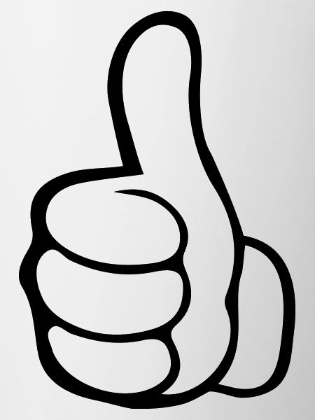 Hand thumbs up