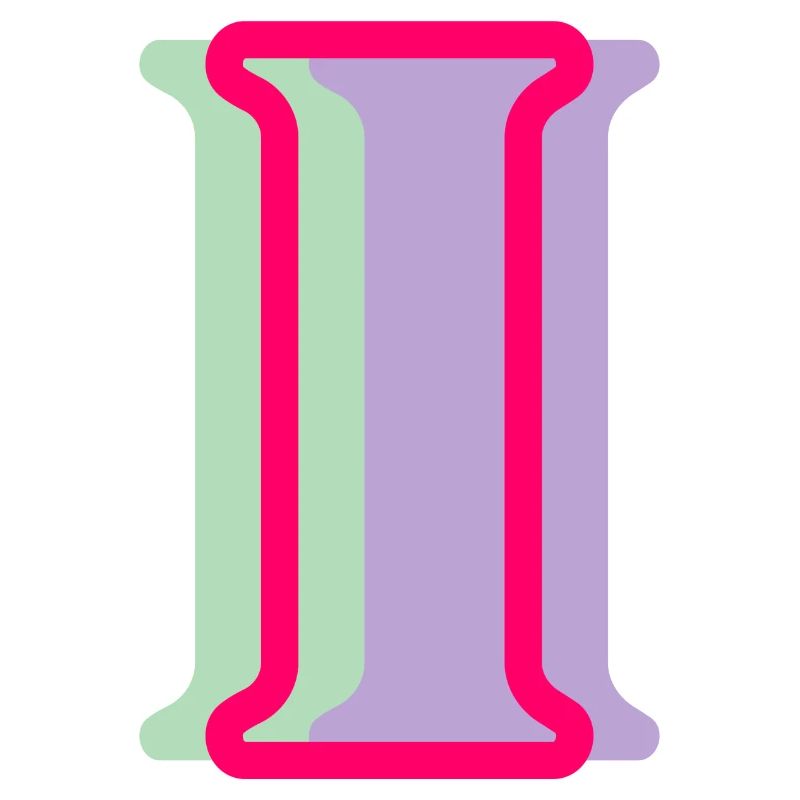 Multicoloured letter i