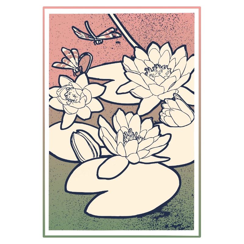 Illustration de nénuphar – Tranquillité et nature