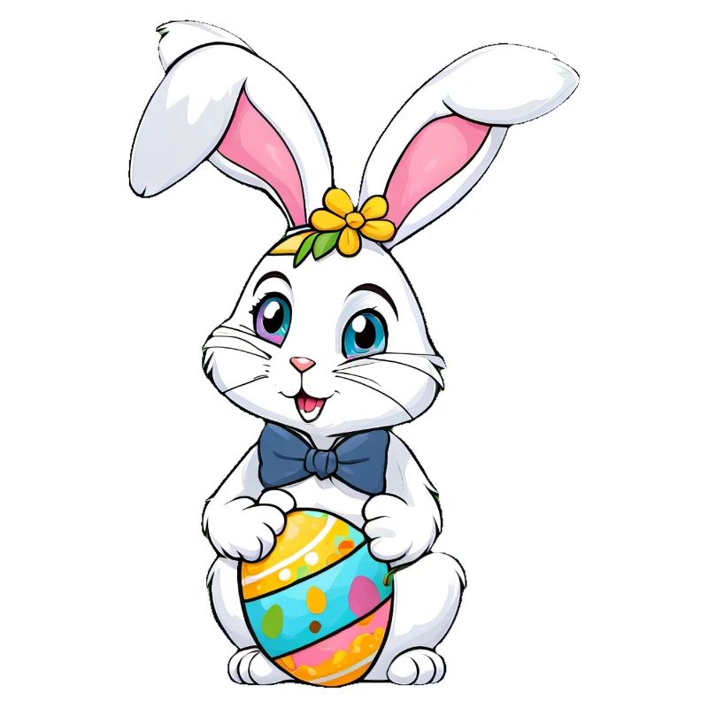 Easter bunny with Easter eggs