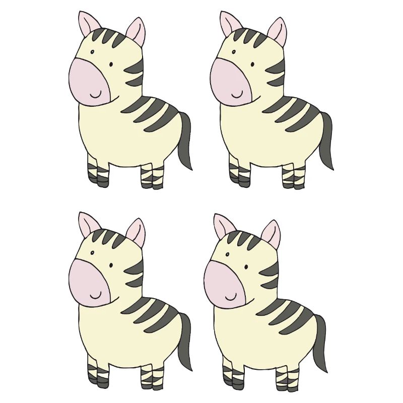 zebra zu viert