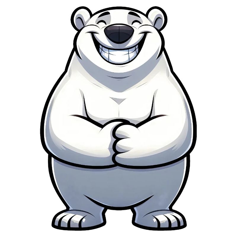 Satisfied Polar Bear Comic North Pole Pride Cool