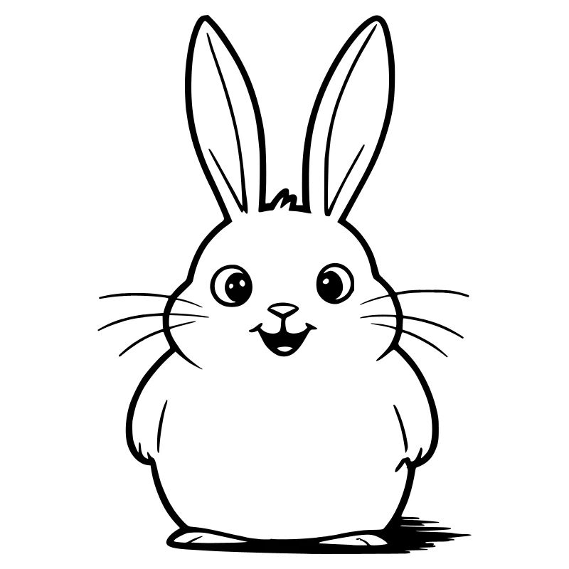Cute bunny as vector illustration