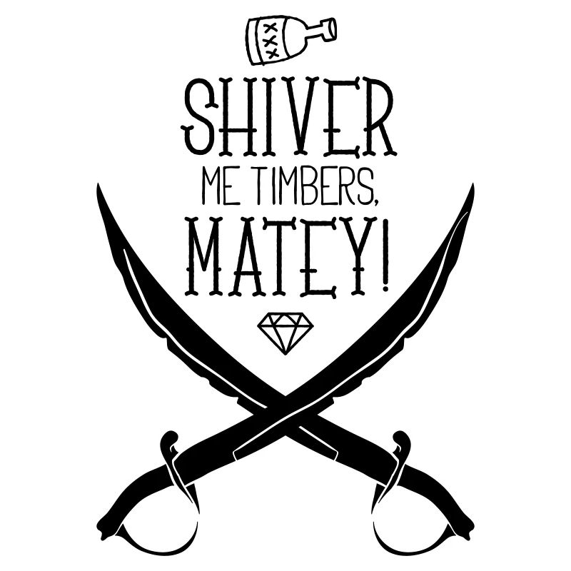 Illustration Featuring Pirate-Themed Design Swords
