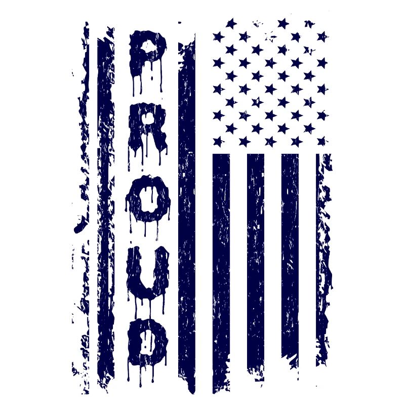 American flag with graffiti style