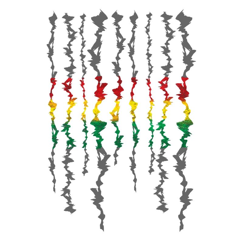Rasta Ribbon Grayscale Stripes