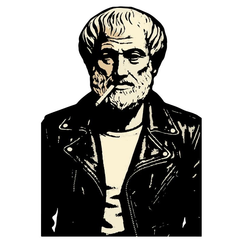 Aristotle Ancient Philosopher Noir Rebel Portrait