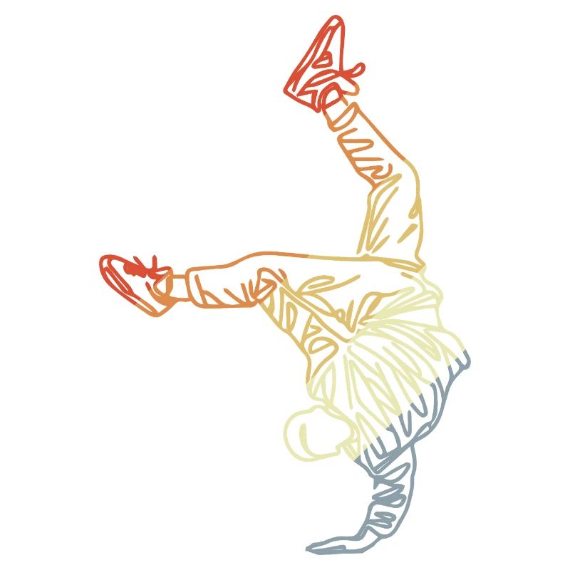 Dessin vintage Breakdancer