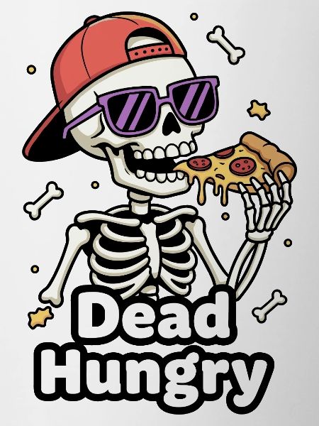 Dead Hungry Skeleton Pizza