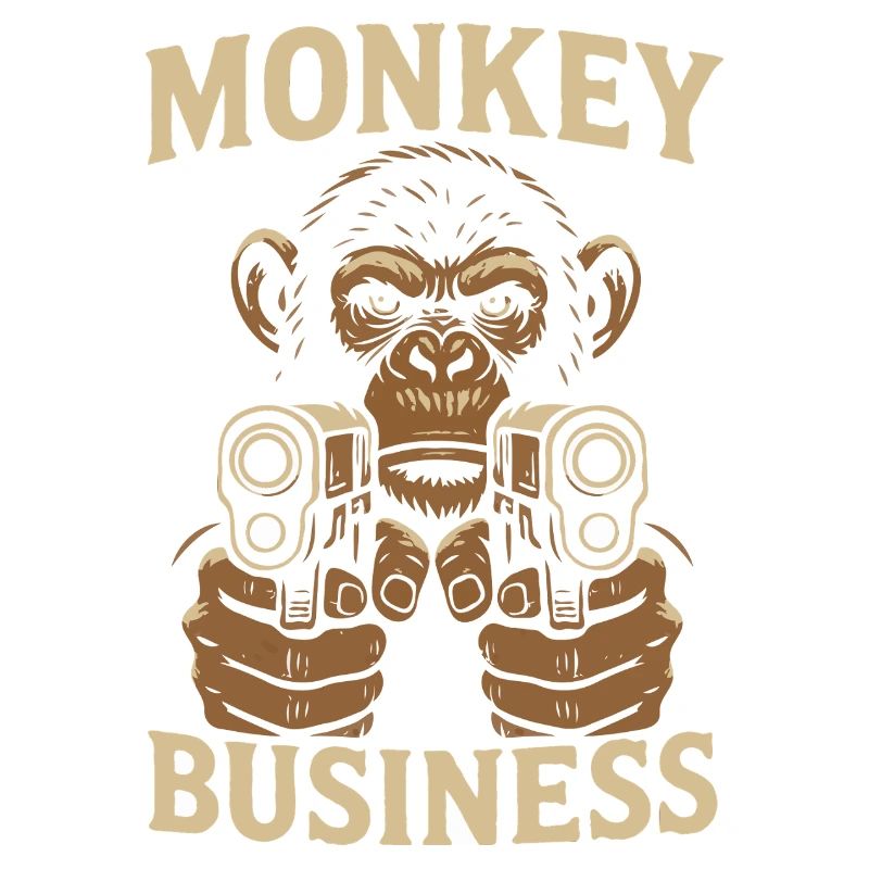 Monkey with Monkey Business Gun