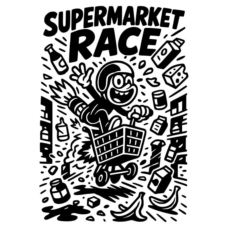 Supermarché Course Enfants Drôle