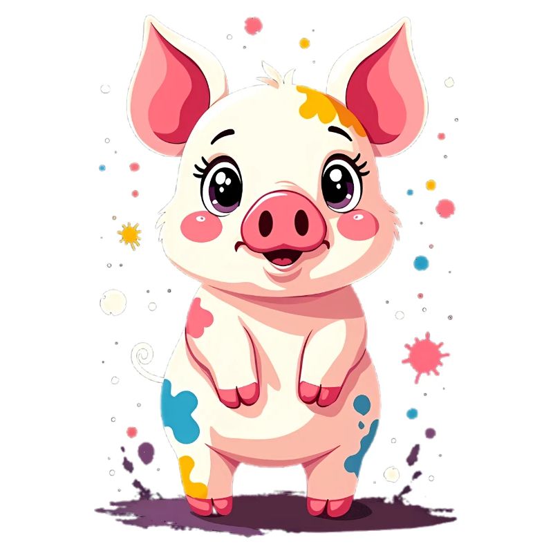 Piggy dans une touche de design de couleur