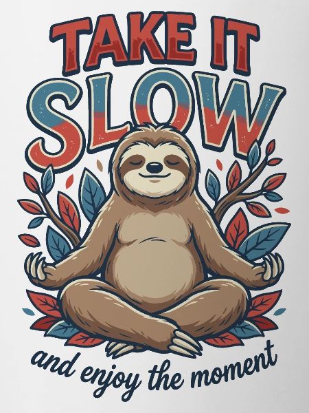 Take It Slow Sloth Zen