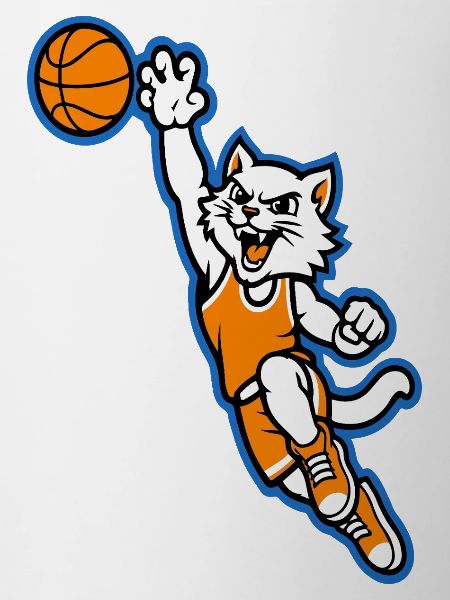 Wildcat Basketball Slam Dunk Mascot