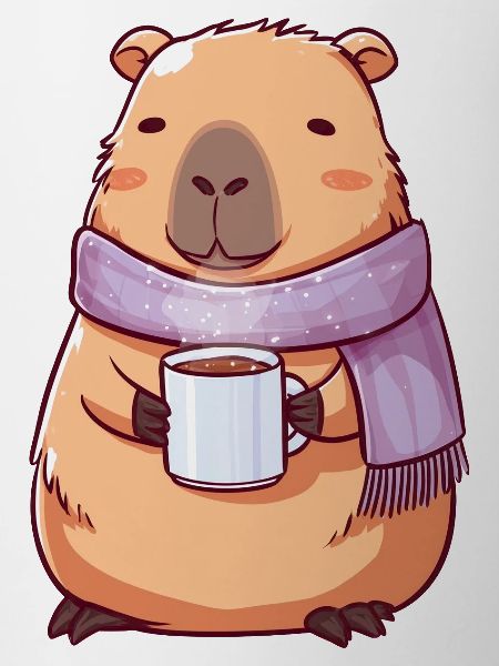 Capybara mignon cosy – Animal kawaii