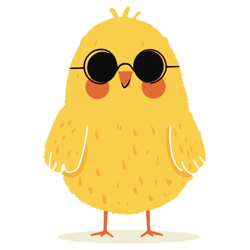 Chick with sunglasses