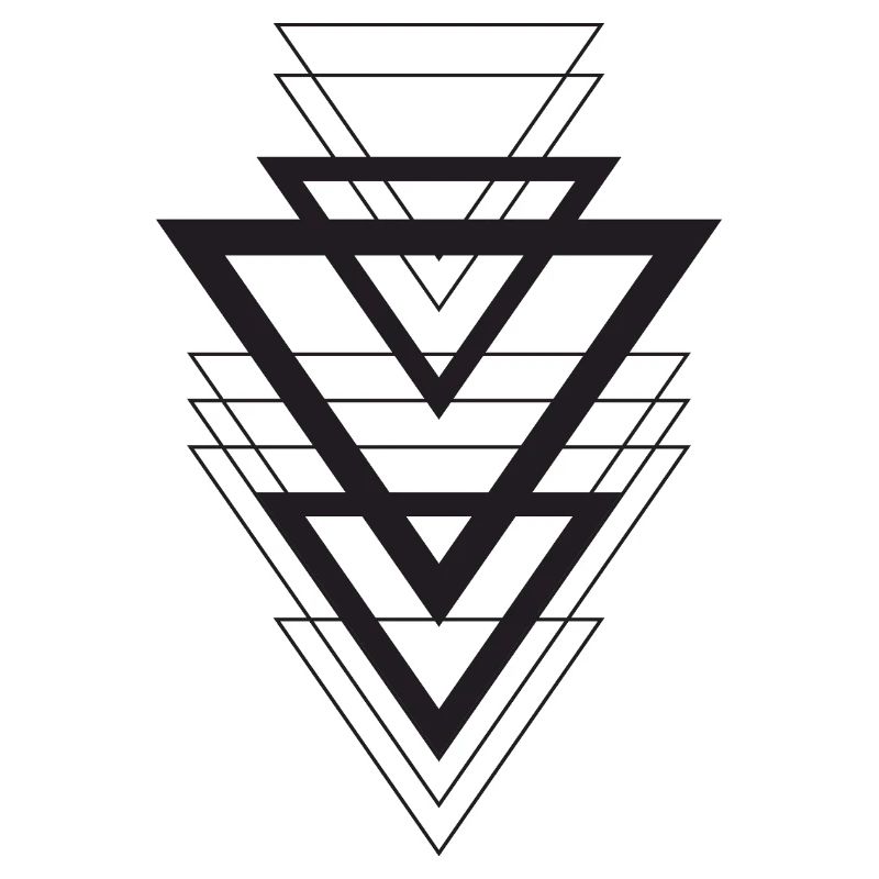 Superposition géométrique du triangle