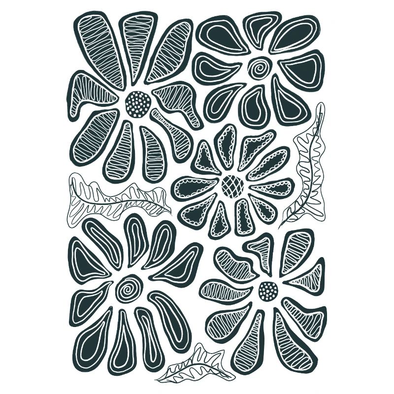Doodle Daisy Bloom Floral Sketch