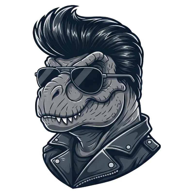 Cool T-Rex Dinosaur Sunglass Rock and Roll