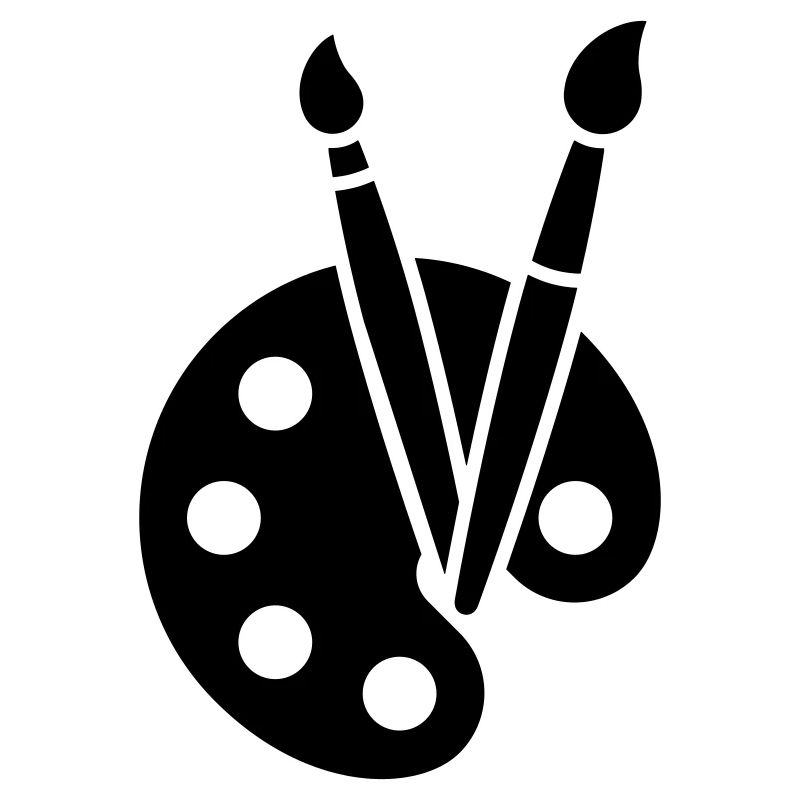 Malerei, Farbpalette, Pinsel, Kunst Symbol