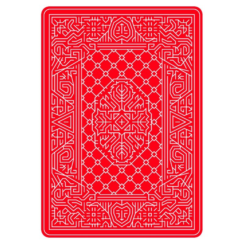 Geometric Playing Card Vector Art Red