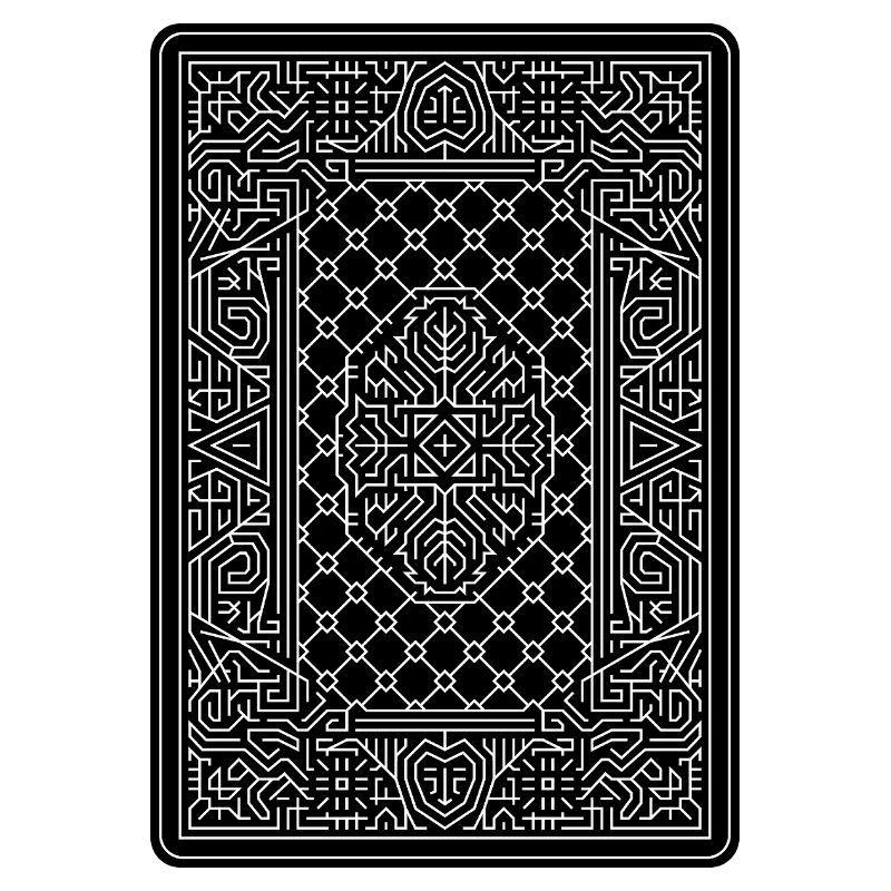 Geometric Playing Card Vector Art Black