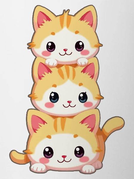 Trio de chatons empilés