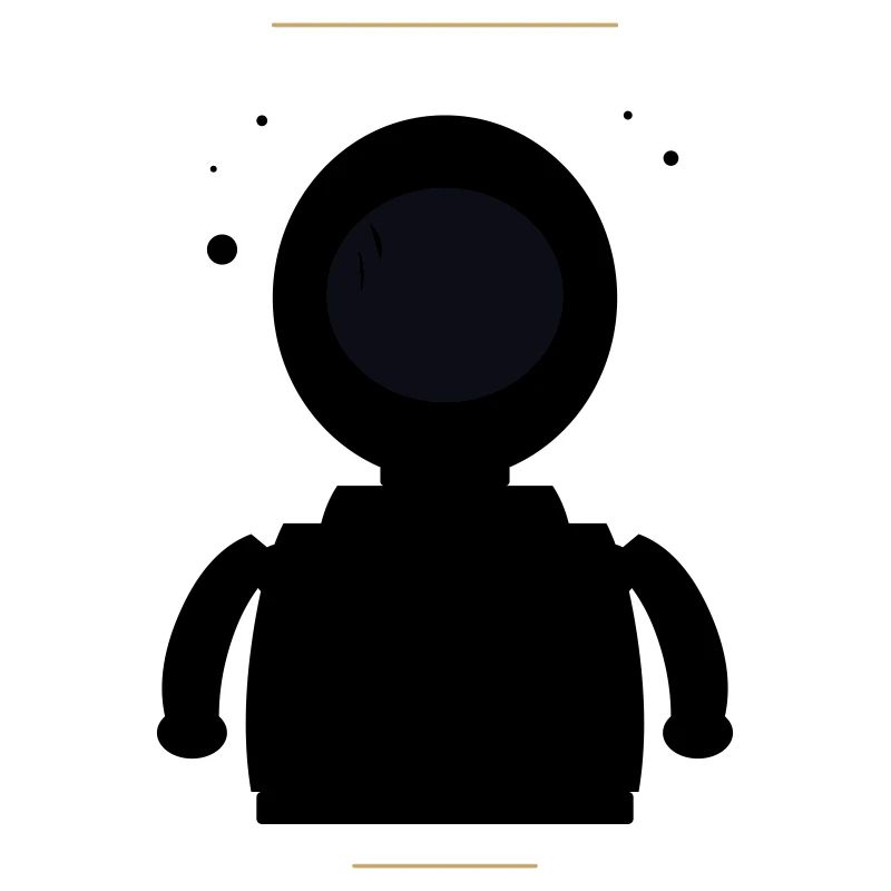 Minimalistischer Schwarzer Mond