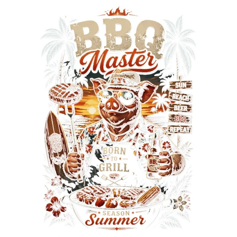 BBQ Master Tropic Pig - Humorous