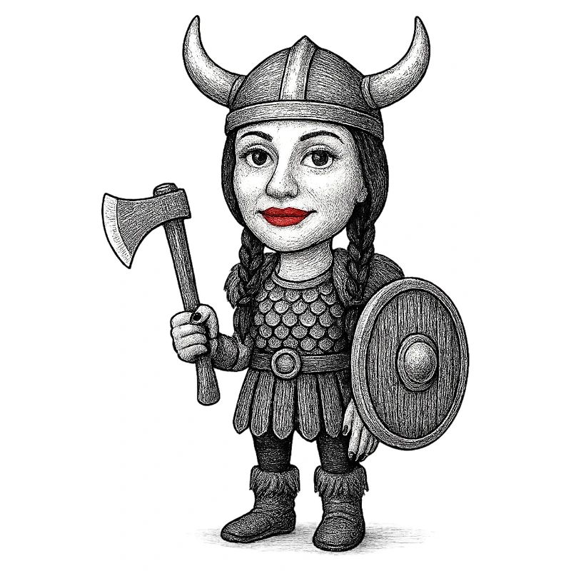 Wikinger-Rotlippen-Krieger