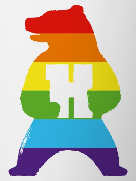 Regenbogen-Silhouette mit H