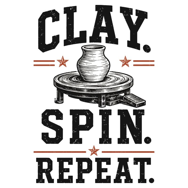 Clay Spin Repeat Ceramic Shirt