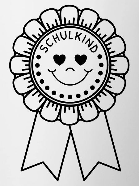 Schulkind Orden mit Herzen