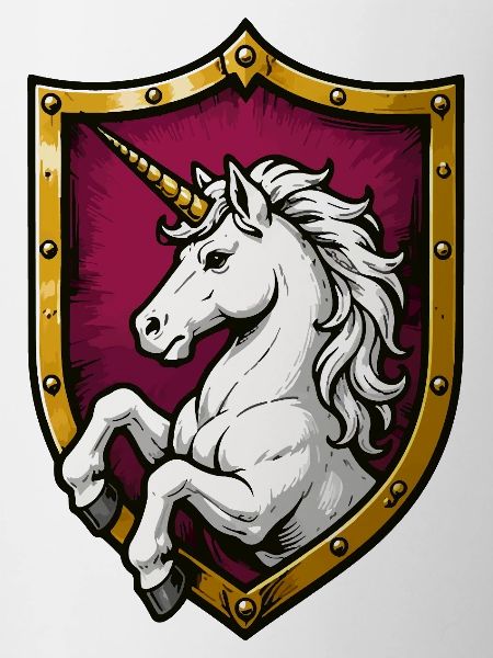Einhorn Schutzschild Motiv