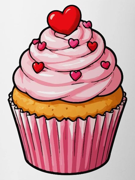 Herz Cupcake Lieblich