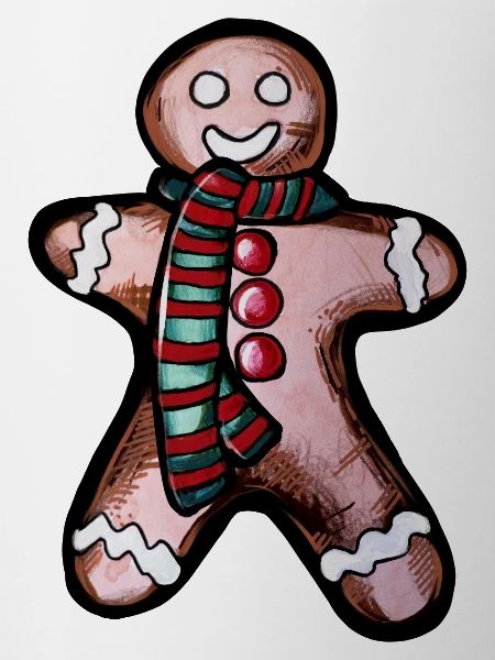 Scarfed Lebkuchen-Held