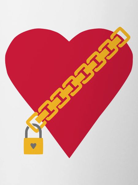 Heart with chain and padlock