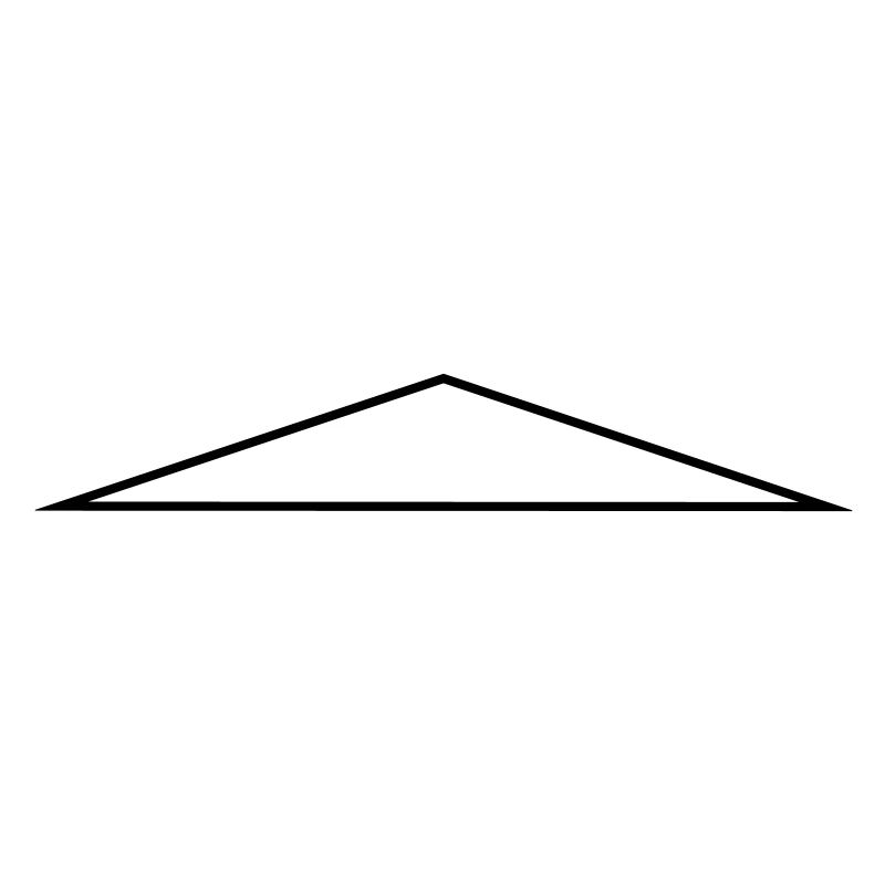 delta / / isocèle / / plat / / cadre
