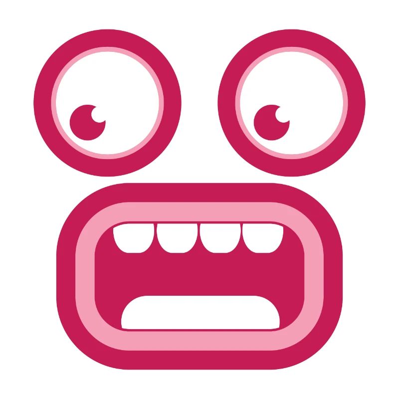 Visage tiki surpris choqué