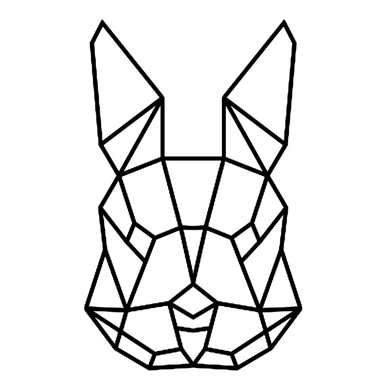 Bunny rabbit black poly