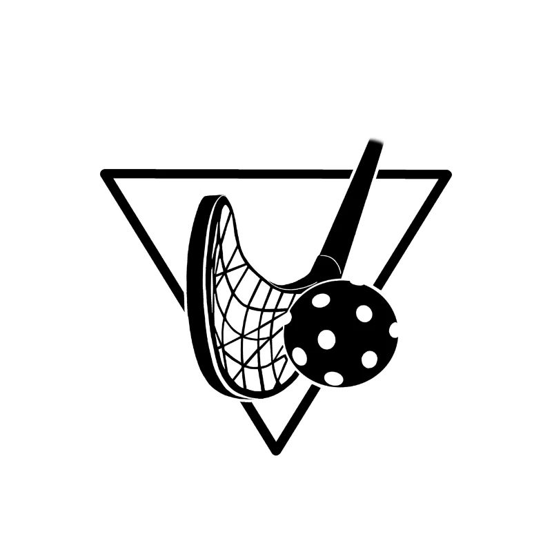 Floorball dans un triangle noir