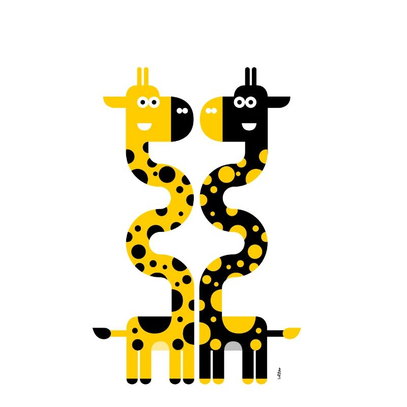Girafes enroulées
